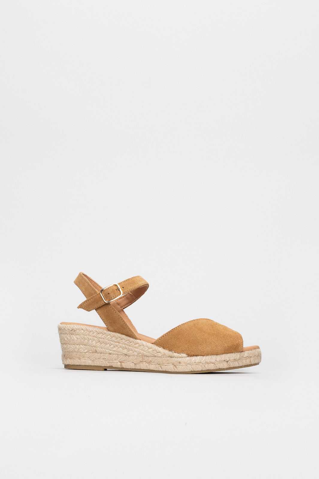 Open-Toe Espadrille Salerno | Warm Taupe Suede