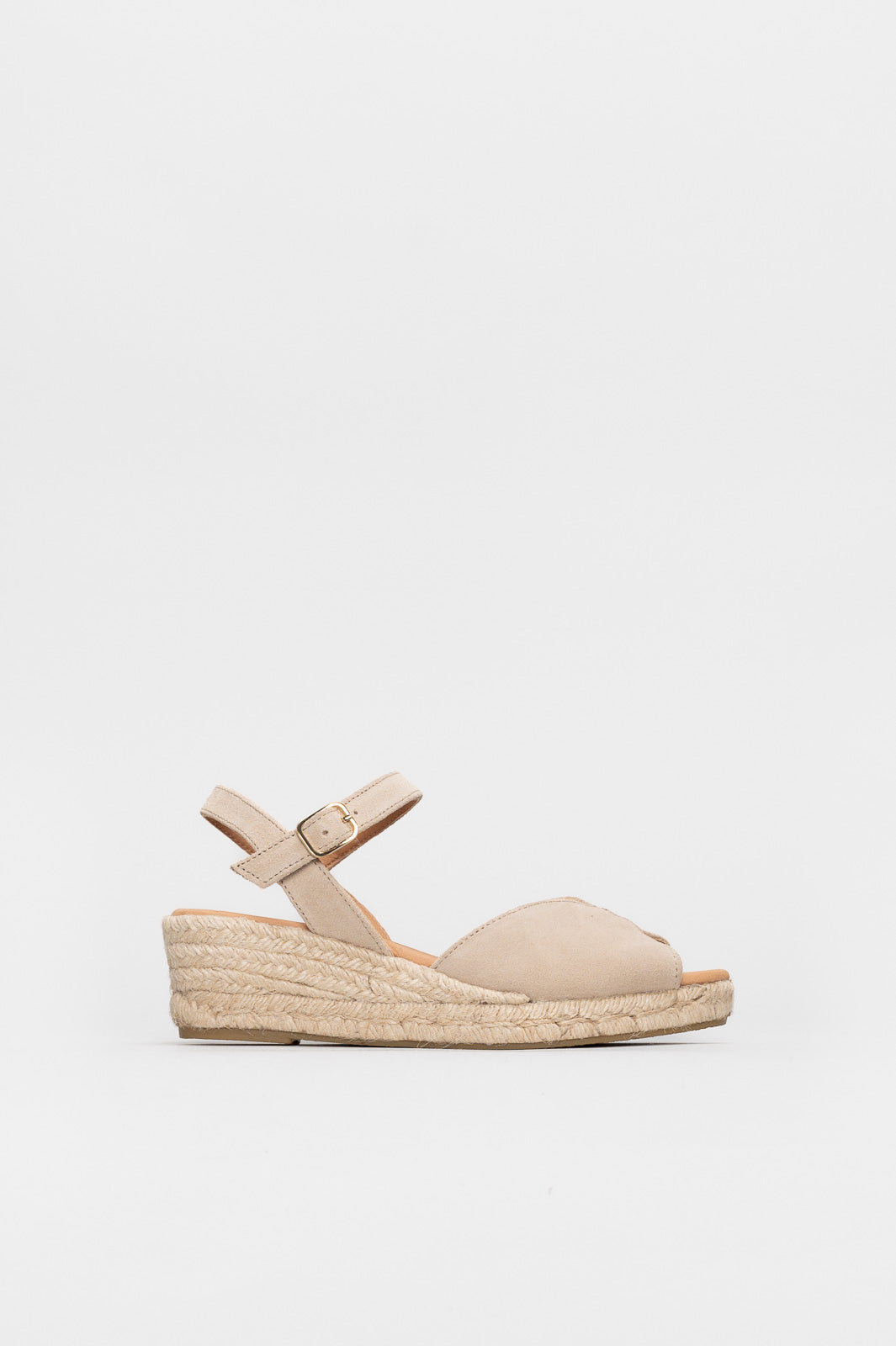 Open-Toe Espadrille Salerno | Sand Beige Suede