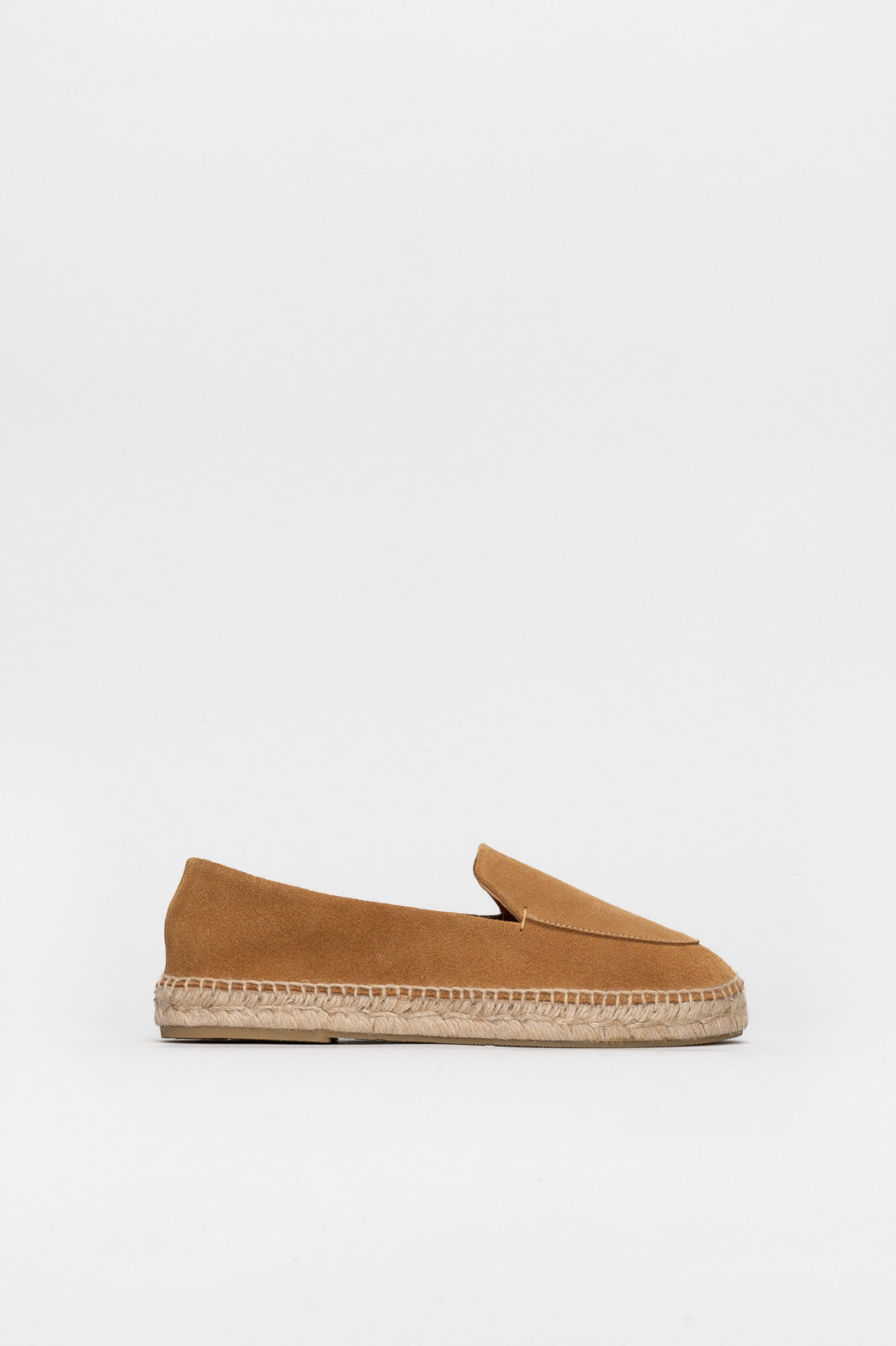 Flat Espadrille Molise | Cognac Brown Suede