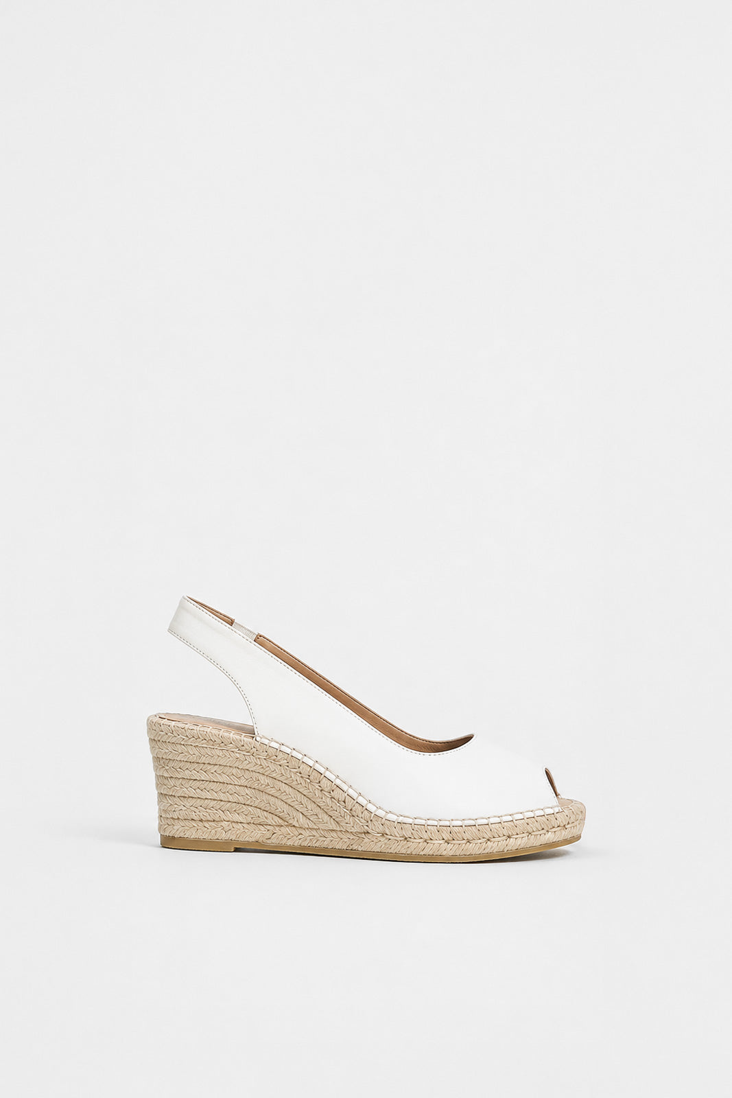 Espadrille Wedge Palamos | White Nappa Leather
