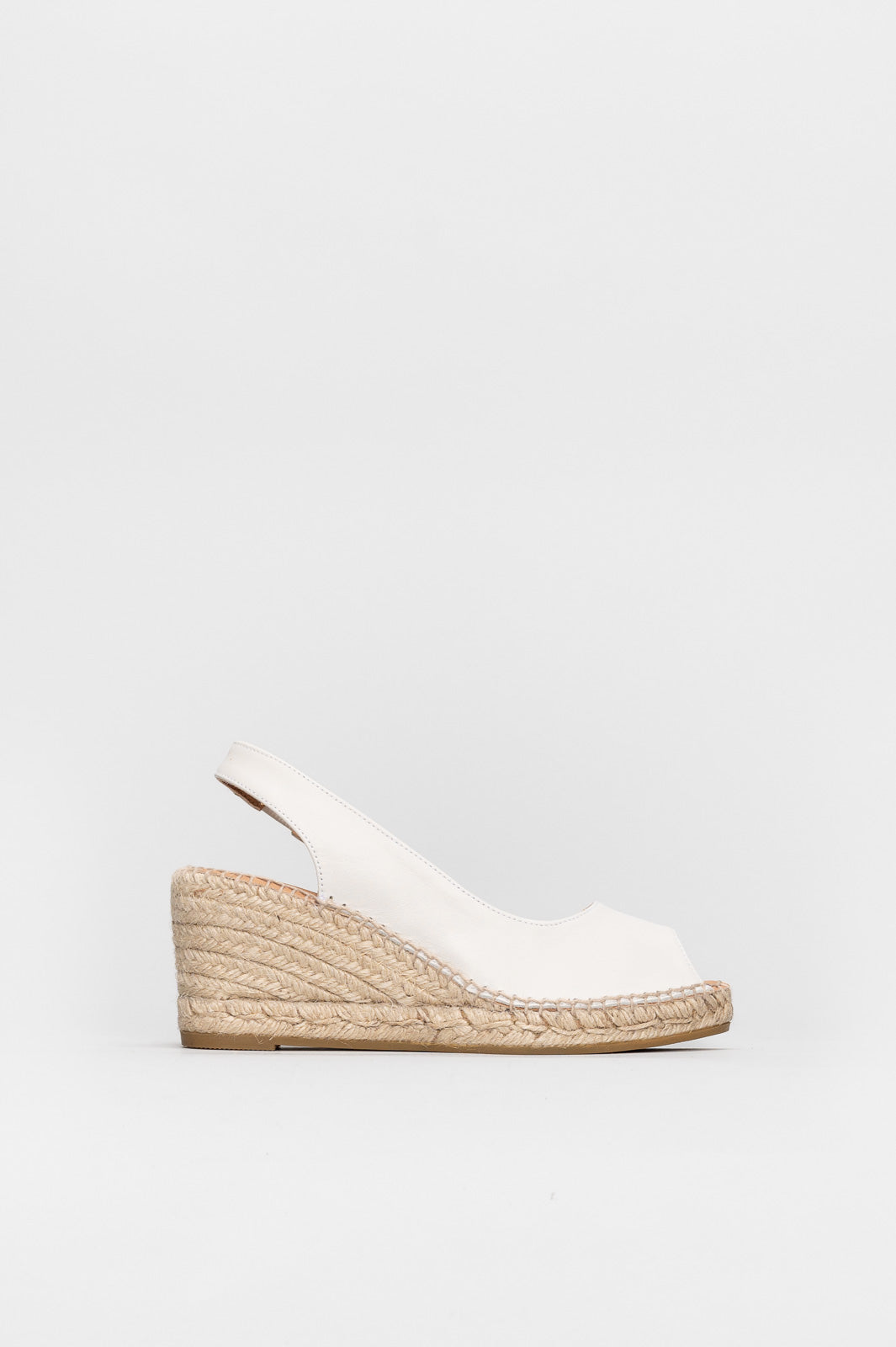 Wedge Espadrille Palamos | Off-White Calf Leather