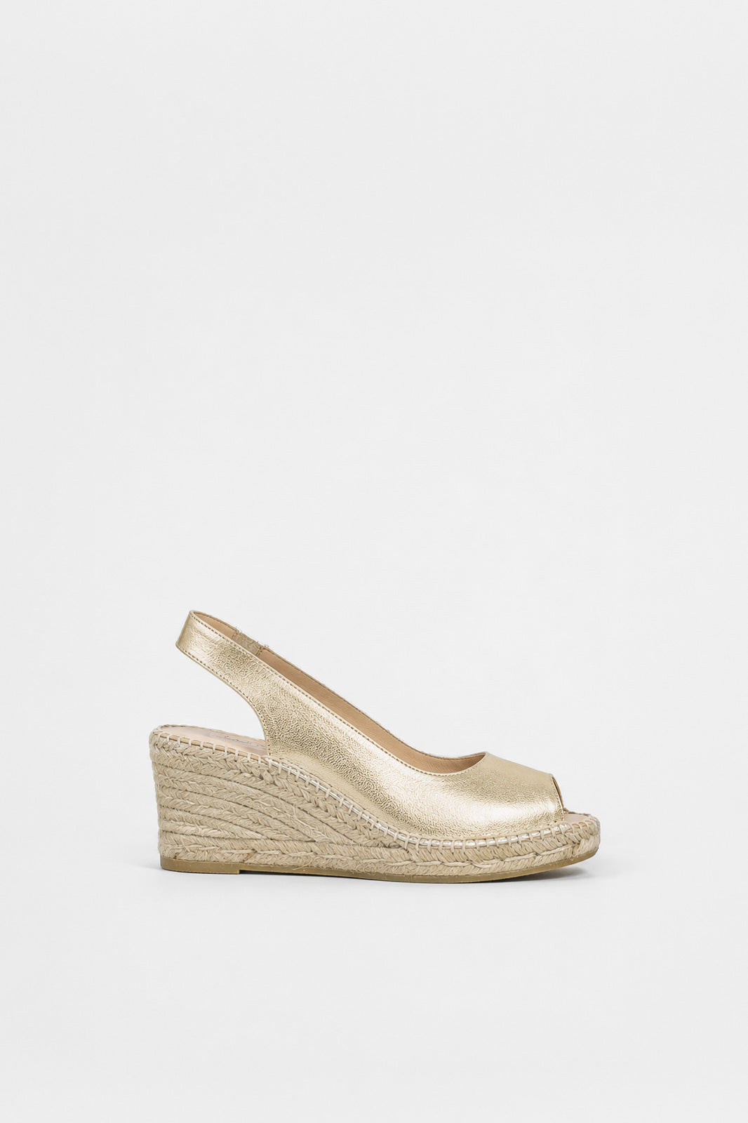 Espadrille Wedge Palamos | Platino Nappa Leather