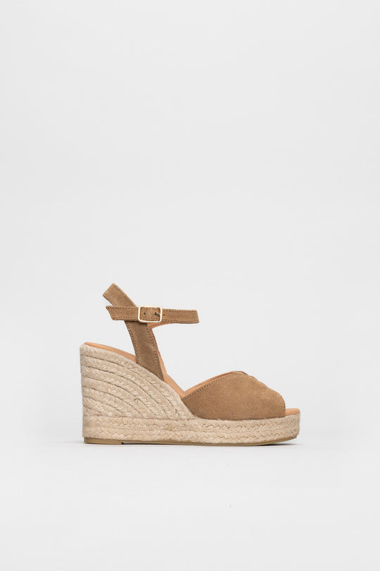 Wedge Espadrille Matera | Warm Taupe Suede