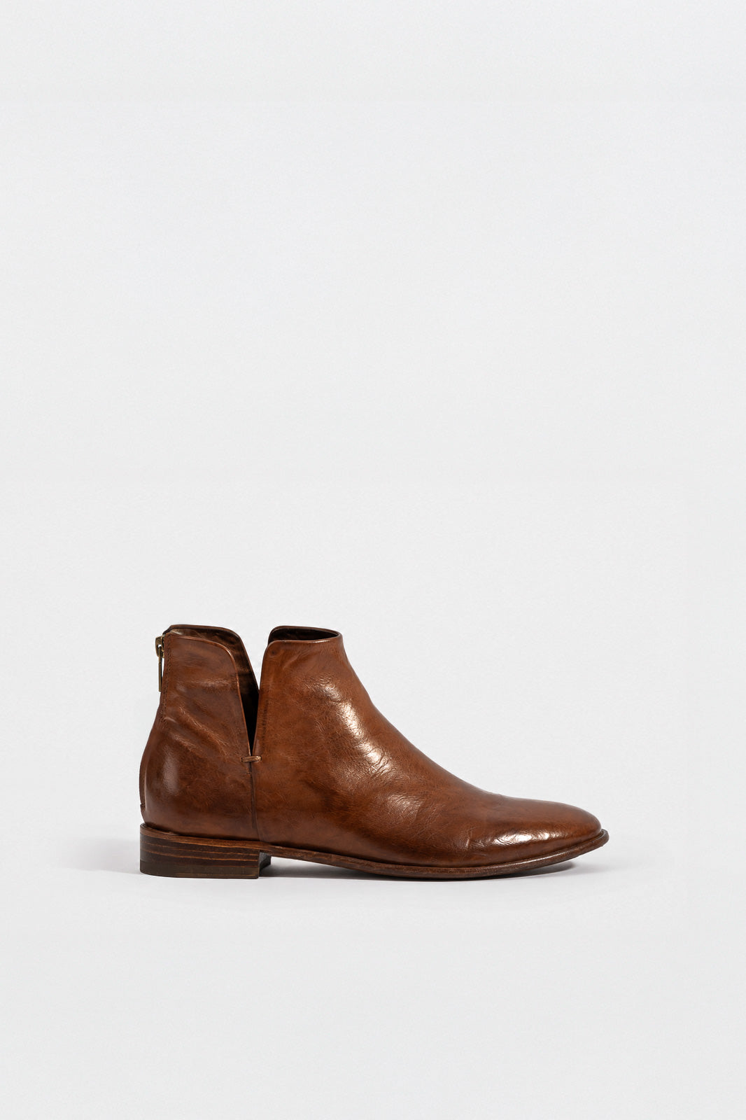 Zipper Boot Sensa | Cognac Calf Leather