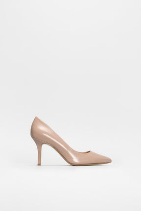 Stiletto Pump Classic | Beige Patent Nappa Leather
