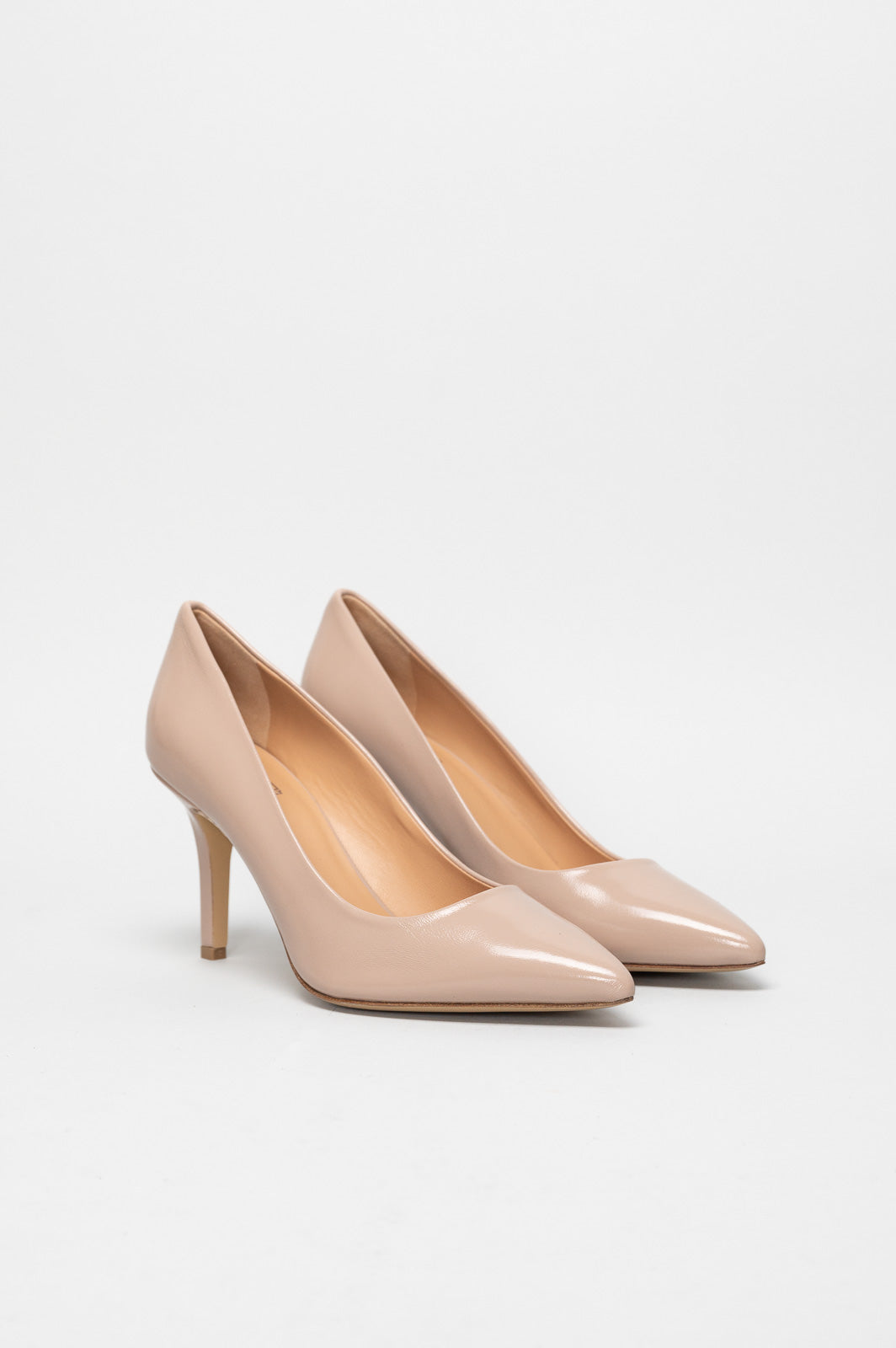 Stiletto Pump Classic | Beige Patent Nappa Leather