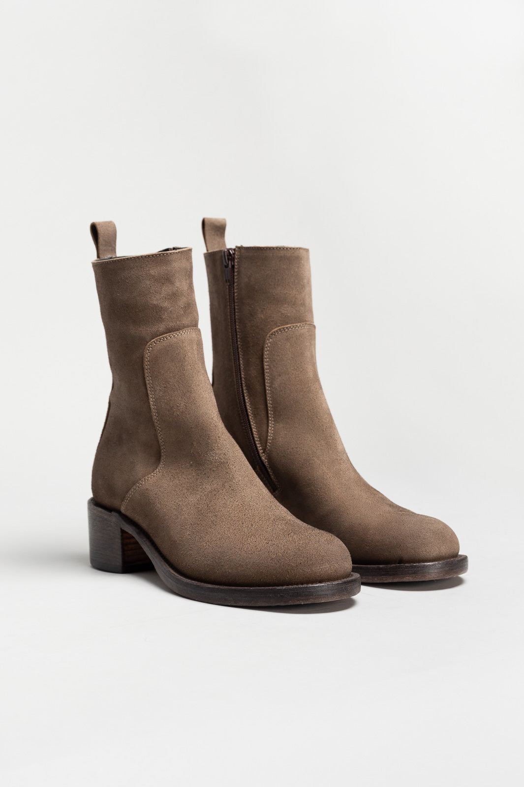 Heeled Boot Arizona | Clay Taupe Vintage Suede