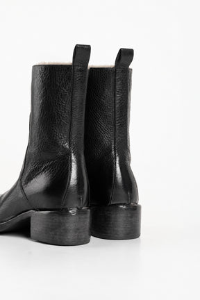 Shearling Boot Arizona | Grained Black Calf Leather