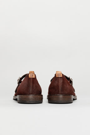Mary Jane Flat Kurni | Rustic Red Vintage Suede