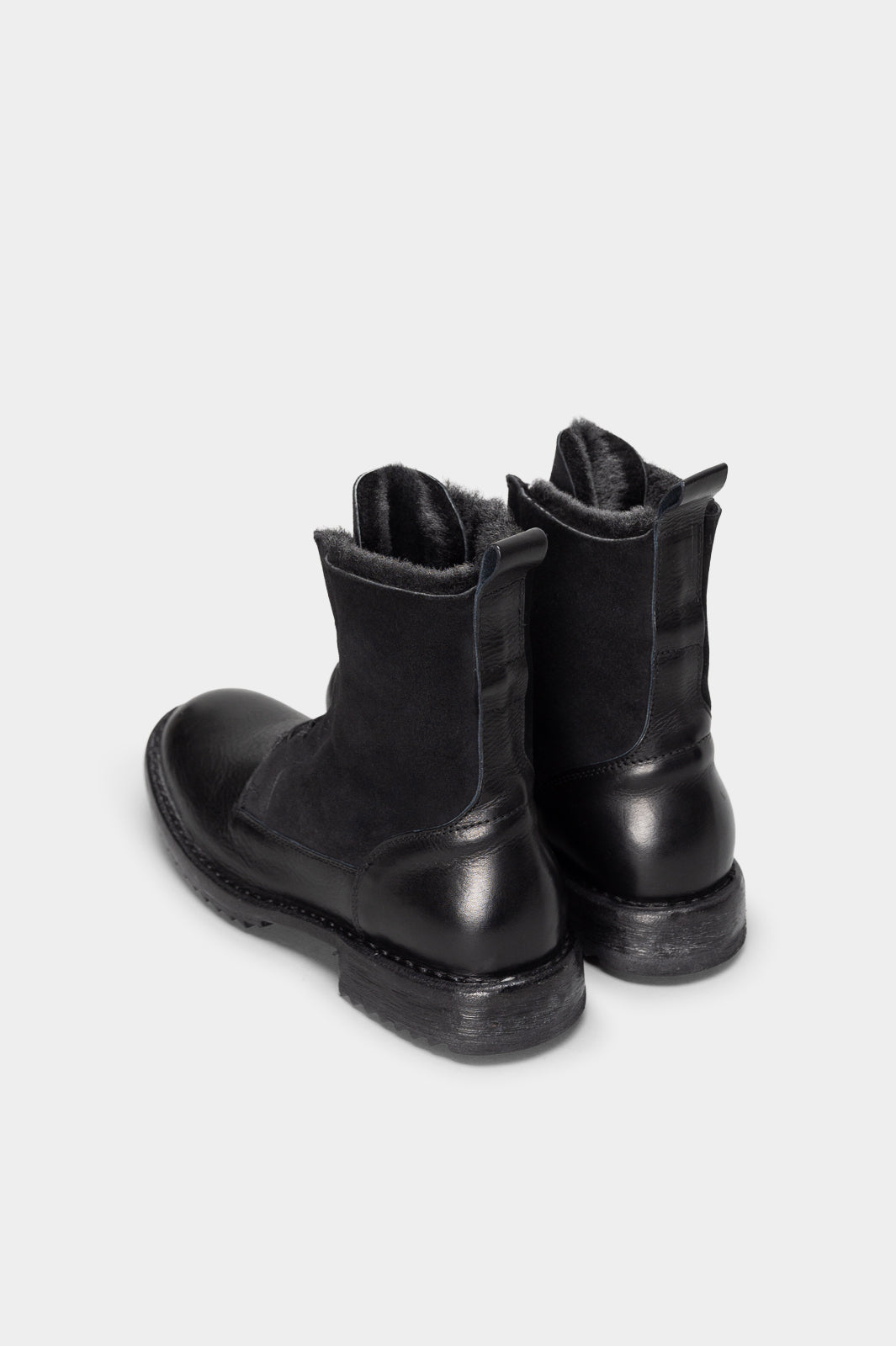 Shearling Boot Brisa | Rustic Black Calf Leather