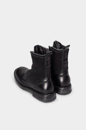 Shearling Boot Brisa | Rustic Black Calf Leather