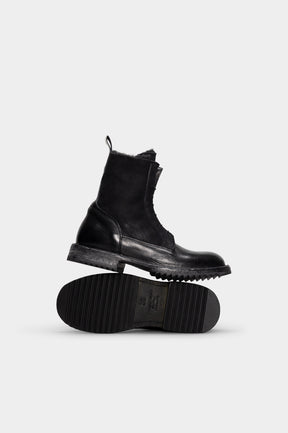 Shearling Boot Brisa | Rustic Black Calf Leather