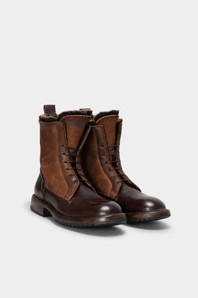 Shearling Boot Brisa | Rustic Brown Calf Leather