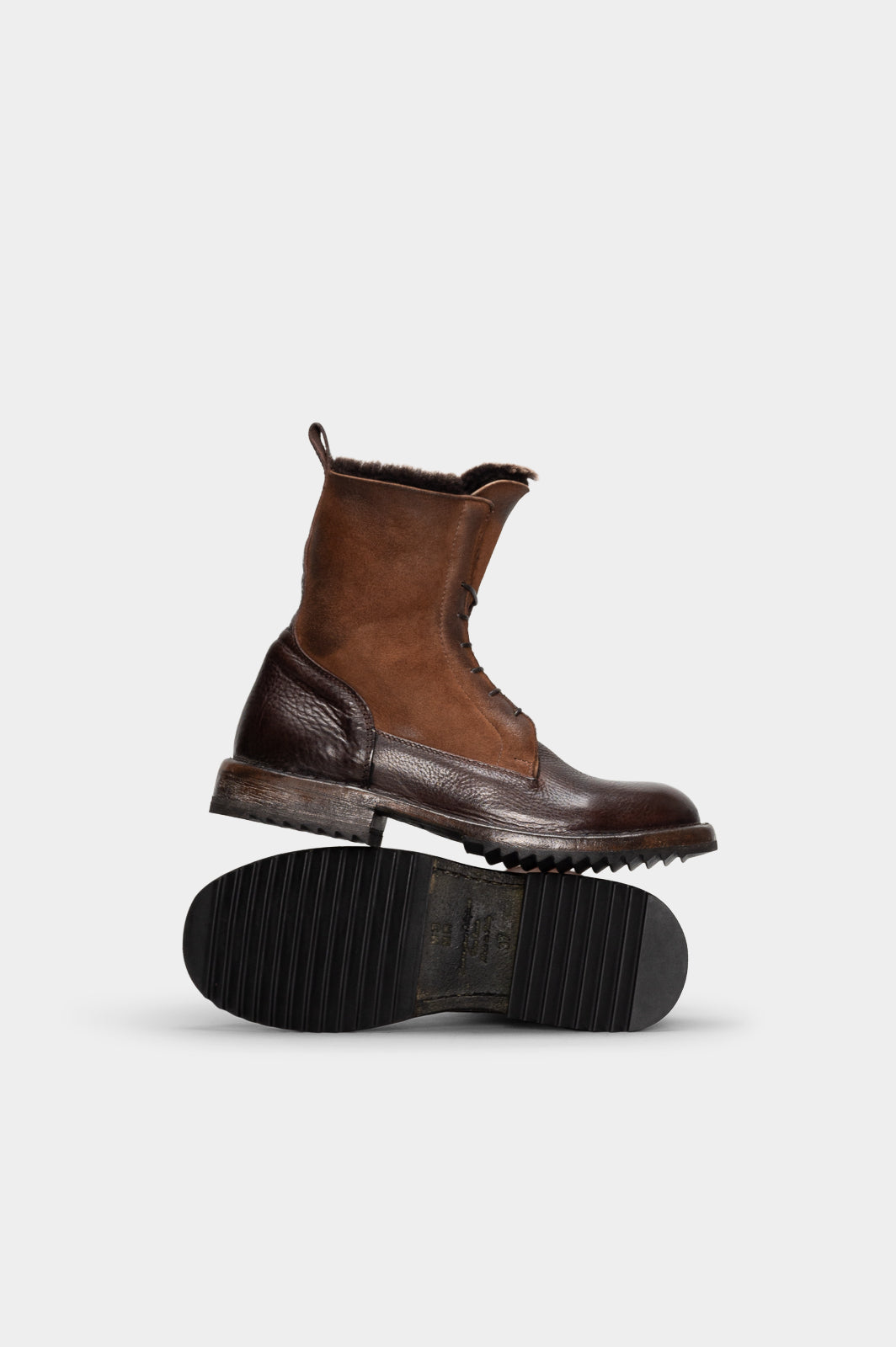 Shearling Boot Brisa | Rustic Brown Calf Leather