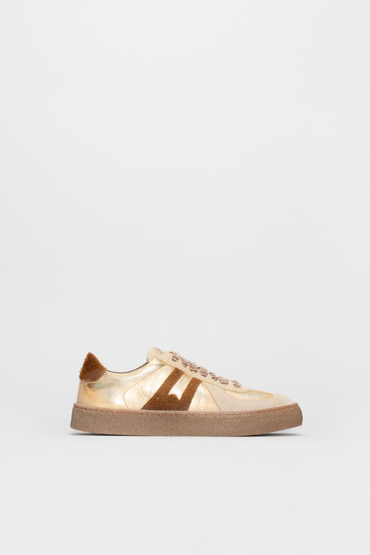 Low-Top Sneaker Kazan | Antique Gold Calf Leather