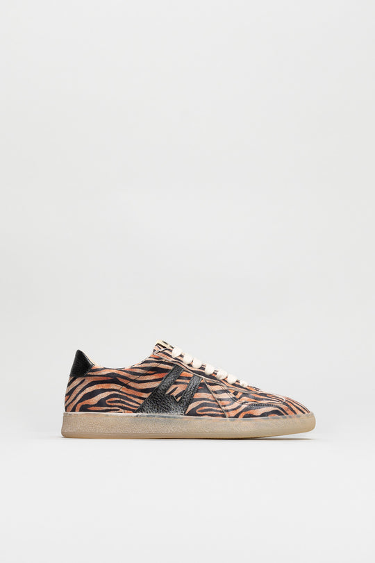 Sneaker Vulcano | Tiger Patterned Vintage Suede