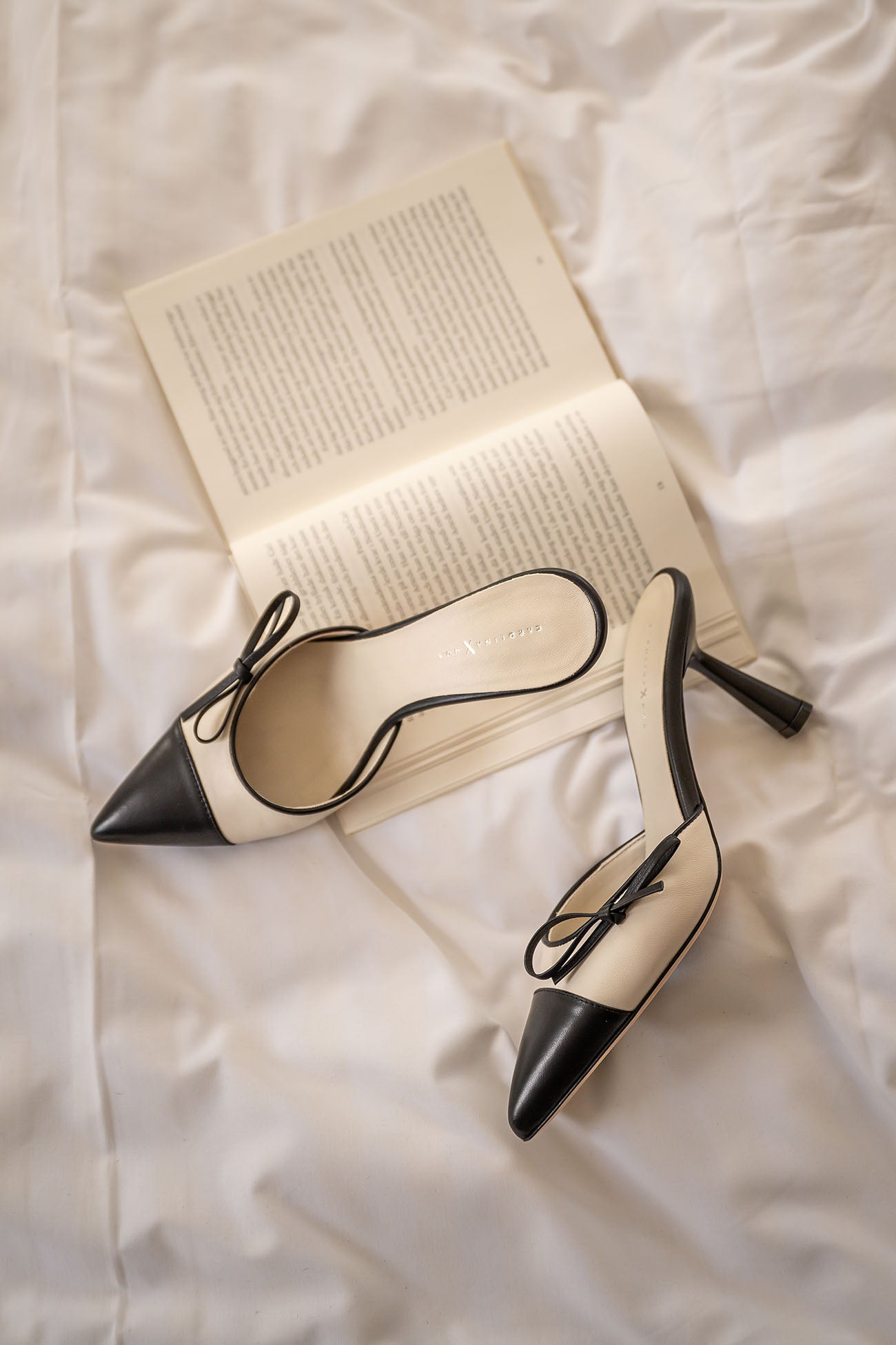 Mule Pump Prim | Black & Cream 9cm