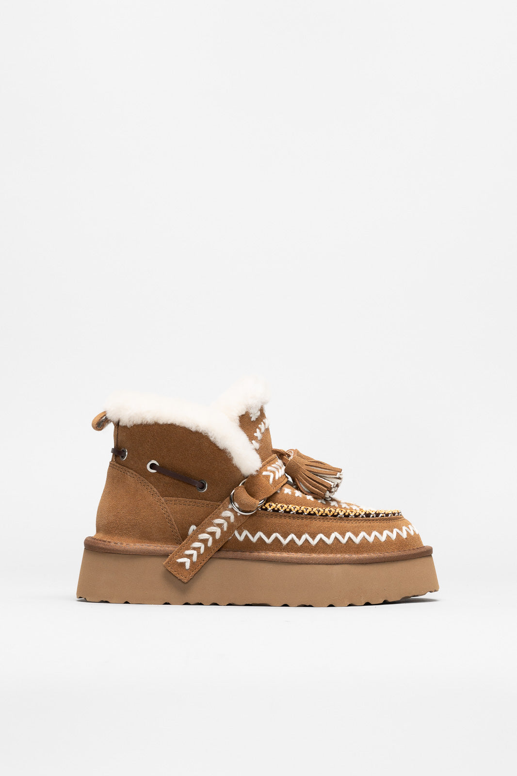 Moccasin Boot Soraya | Caramel Brown Suede