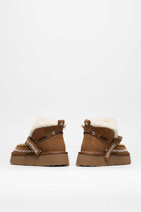 Moccasin Boot Soraya | Caramel Brown Suede