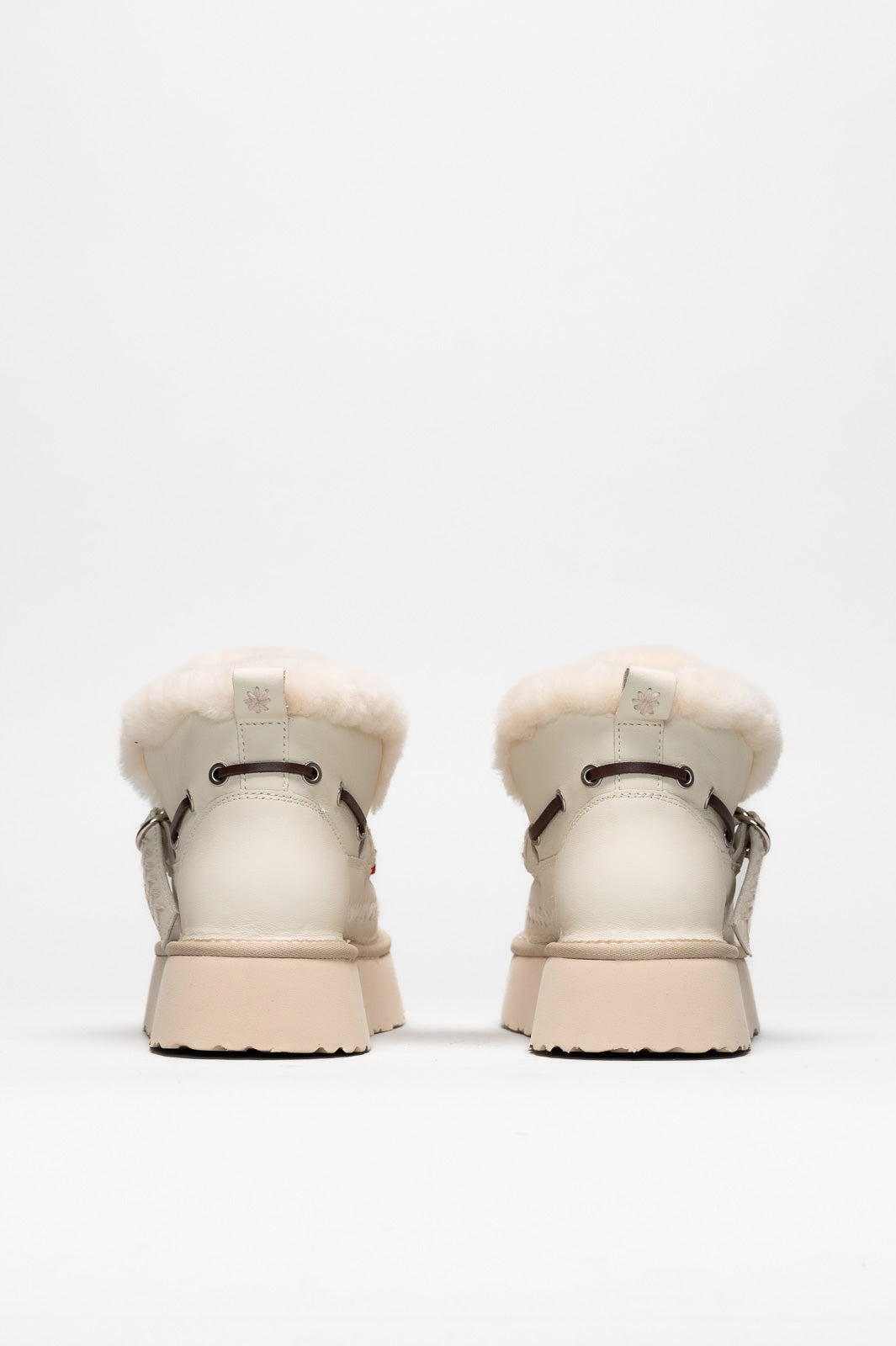 Moccasin Boot Soraya | Off White Calf Leather