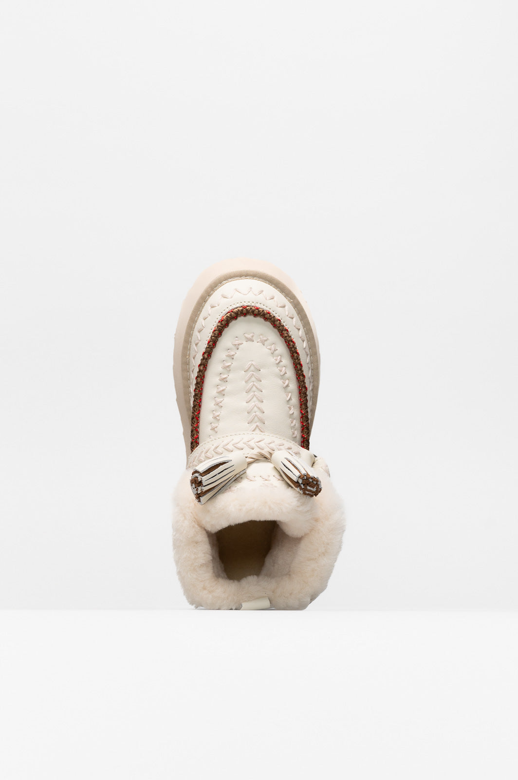 Moccasin Boot Soraya | Off White Calf Leather