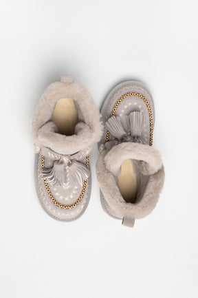 Shearling Inca Boot Kai | Pebble Grey Suede