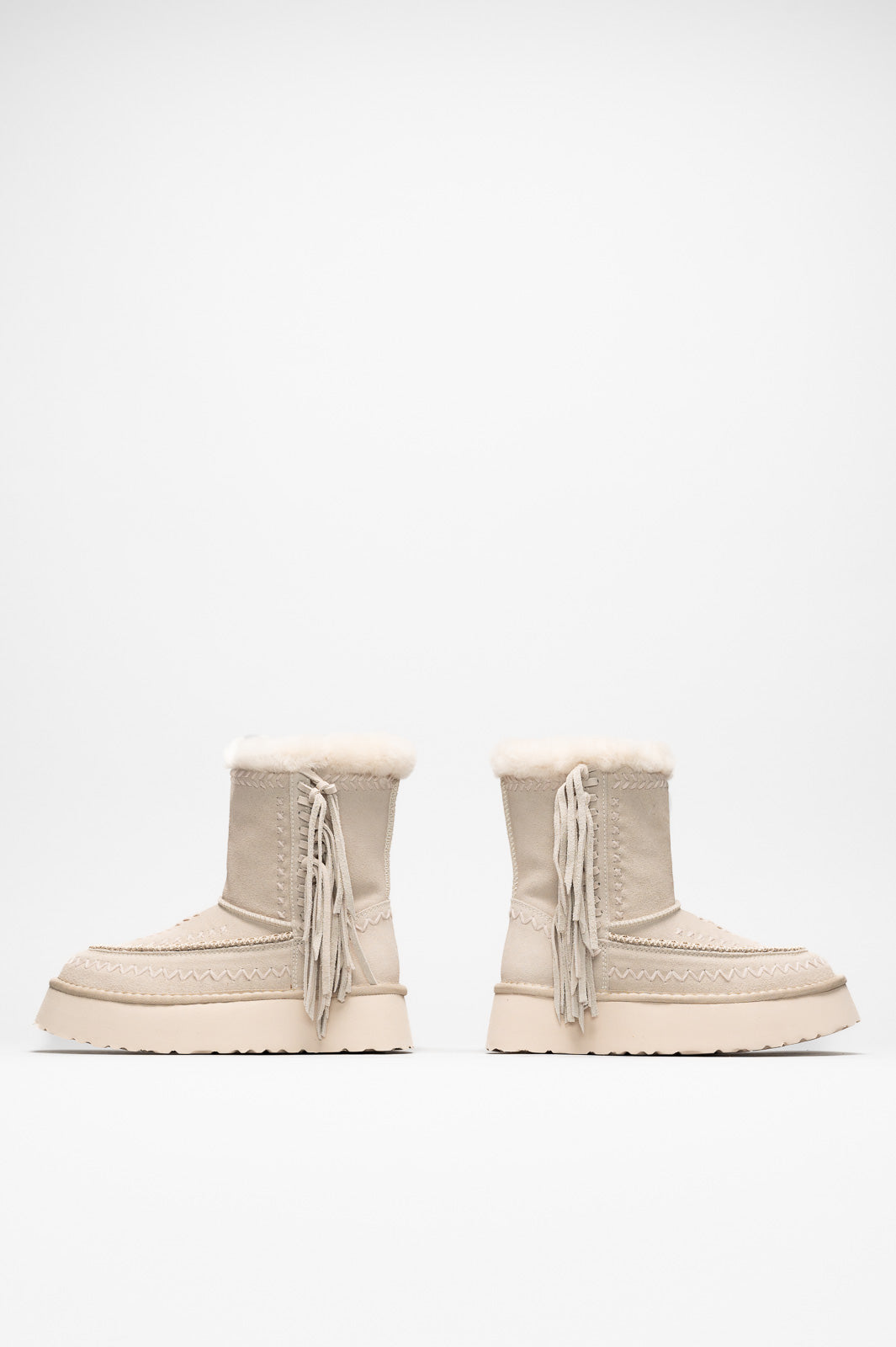 Ethnic Boot Luna | Shell Beige Suede