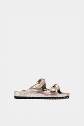 Footbed Sandal Pelagie | Champagne Gold Nappa Leather