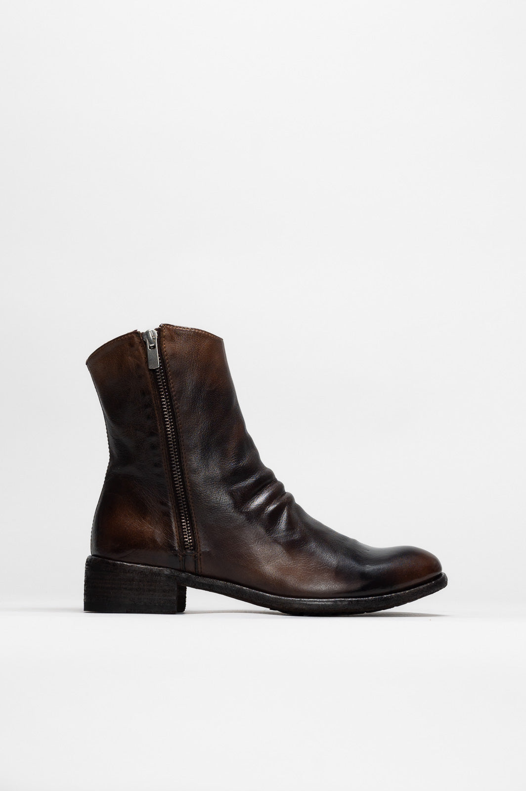 Zip Boot Lison 020 | Black-Brown Buffalo Leather