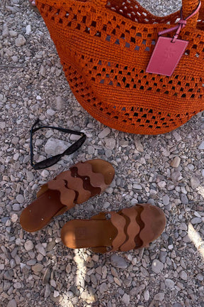 Sandal Wave 338 | Cognac Leather