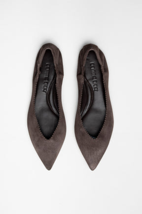 Ballet Flat Ingrid | Mud Brown Soft Suede