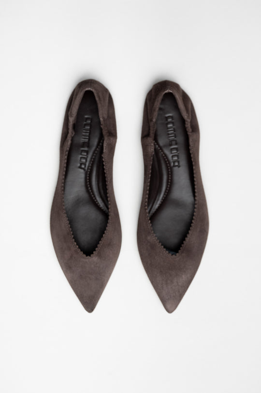 Ballet Flat Ingrid | Mud Brown Soft Suede