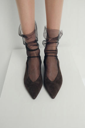 Ballet Flat Ingrid | Mud Brown Soft Suede