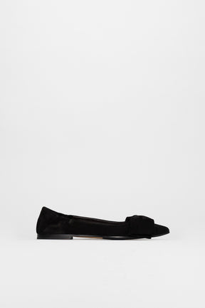 Ballet Flat Ingrid | Deep Black Soft Suede