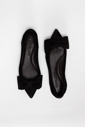 Ballet Flat Ingrid | Deep Black Soft Suede