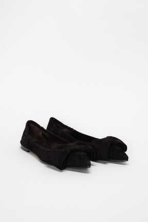 Ballet Flat Ingrid | Deep Black Soft Suede