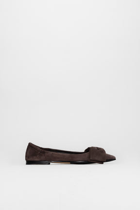 Ballet Flat Ingrid | Coffee Brown Soft Suede