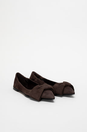 Ballet Flat Ingrid | Coffee Brown Soft Suede