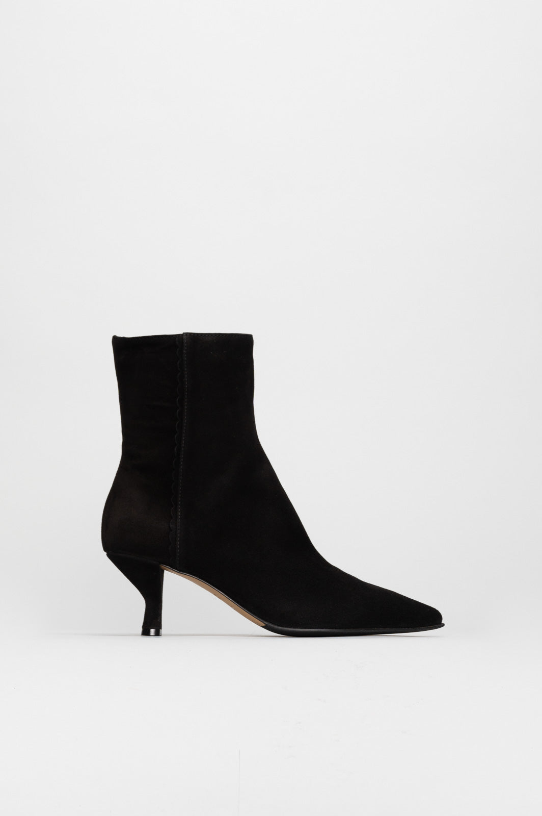 Zip Ankle Boot Henriette | Deep Black Soft Suede