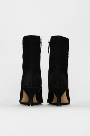 Zip Ankle Boot Henriette | Deep Black Soft Suede