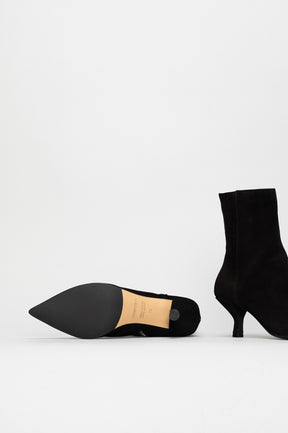 Zip Ankle Boot Henriette | Deep Black Soft Suede