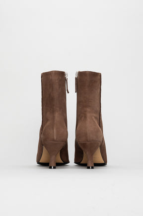 Zip Ankle Boot Henriette | Tobacco Brown Soft Suede