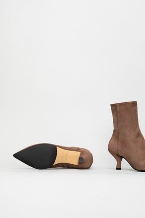 Zip Ankle Boot Henriette | Tobacco Brown Soft Suede