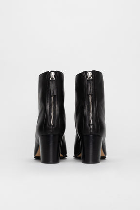 Zip Ankle Boot Elin | Midnight Black Nappa Leather
