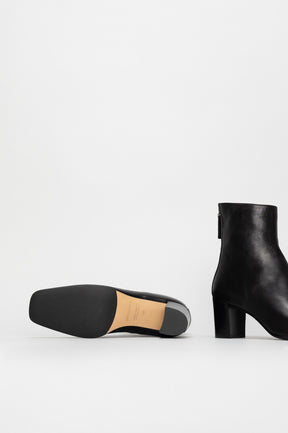 Zip Ankle Boot Elin | Midnight Black Nappa Leather