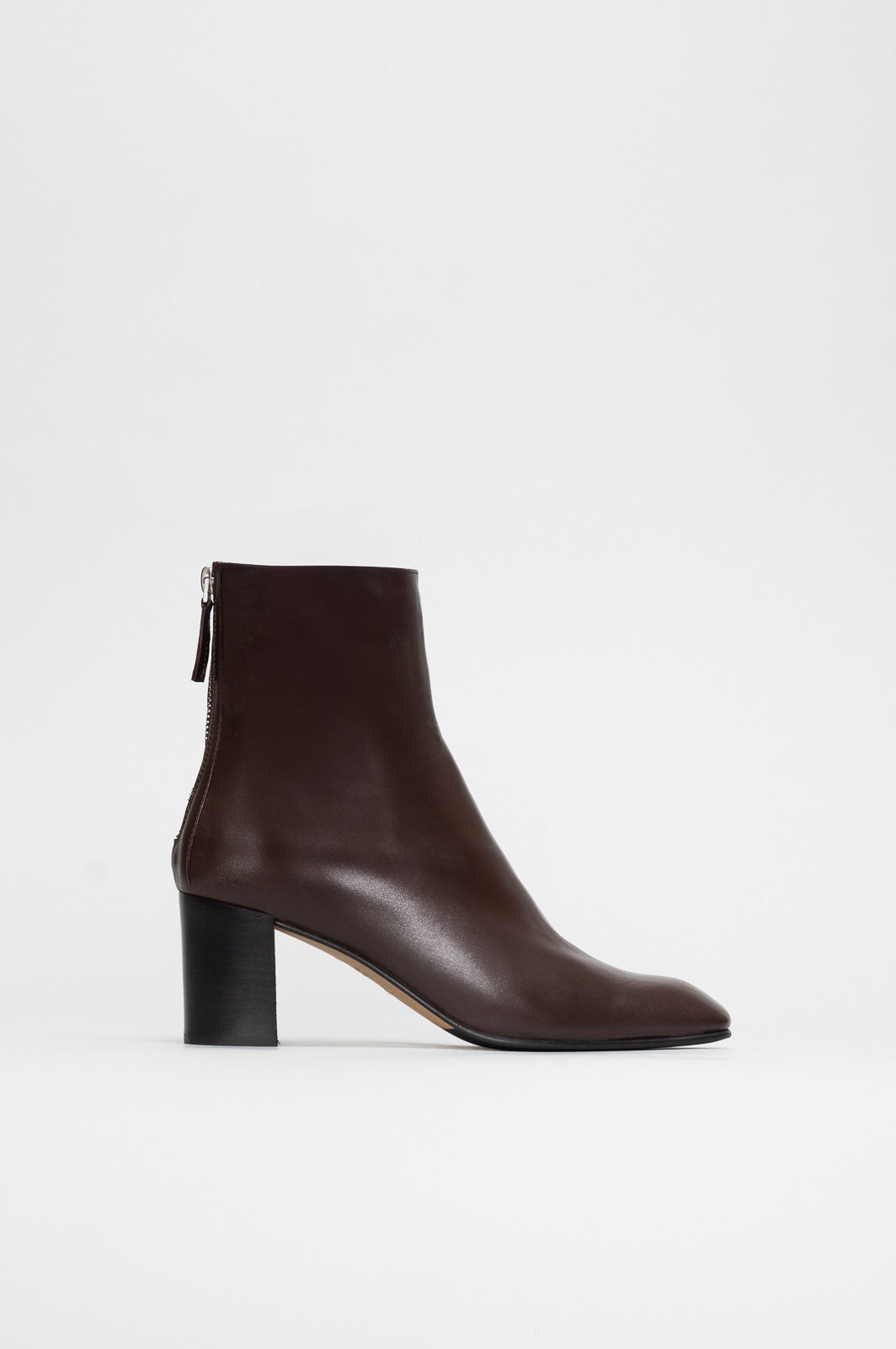 Zip Ankle Boot Elin | Espresso Brown Nappa Leather