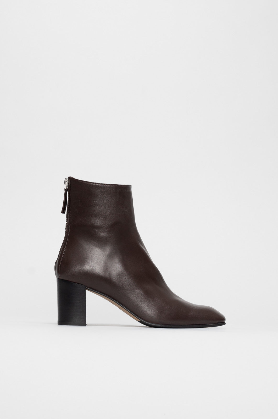 Zip Ankle Boot Elin | Espresso Brown Nappa Leather