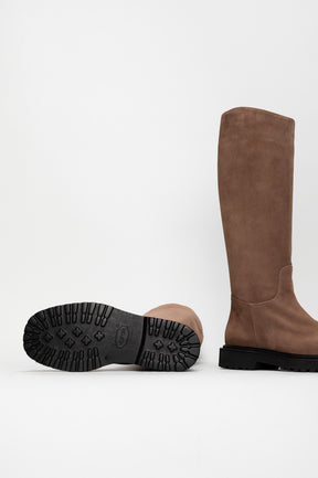 Pull-On High Boot Beth | Tobacco Brown Soft Suede