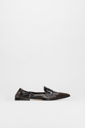 Soft Loafer Grace | Mud Green Patent Nappa Leather
