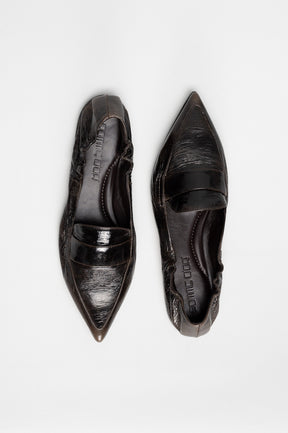 Soft Loafer Grace | Mud Green Patent Nappa Leather